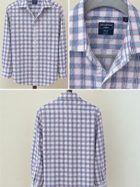 Modena Cotton Men’s Blue & Red Check Dress Shirt